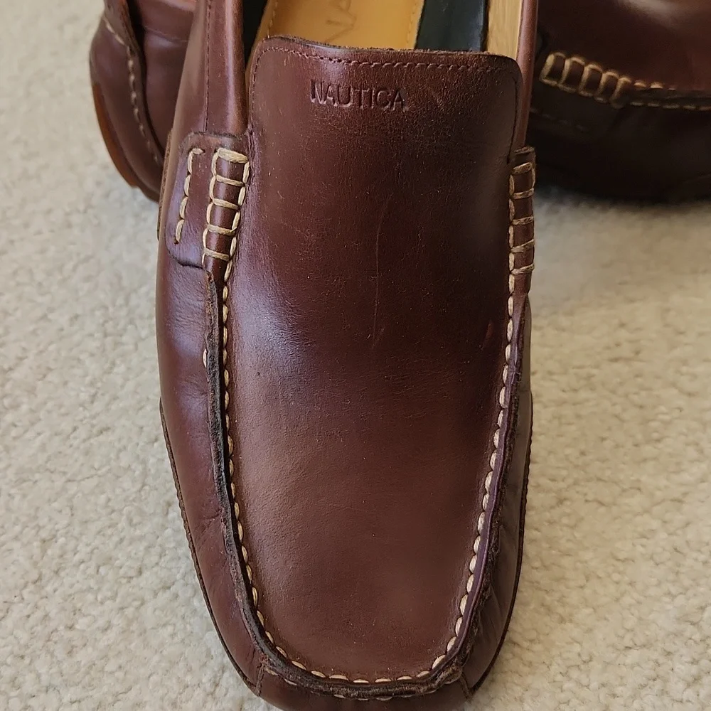 NAUTICA Mens Brown Driving Loafers Shoe Size 11.5